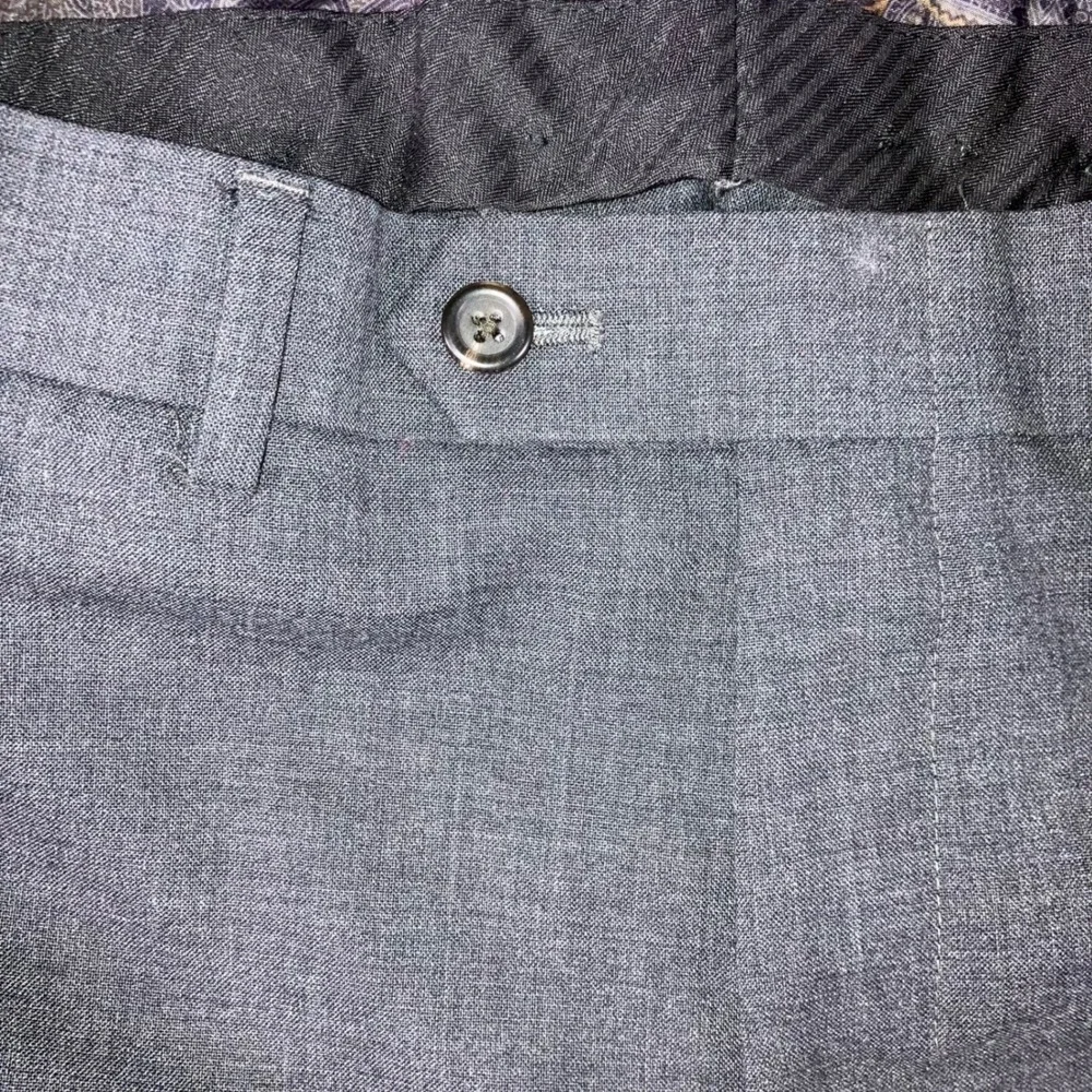 Ralph Lauren Dress Pants Men 36x30 100%‎ Wool Flat Front Straight Leg Gray